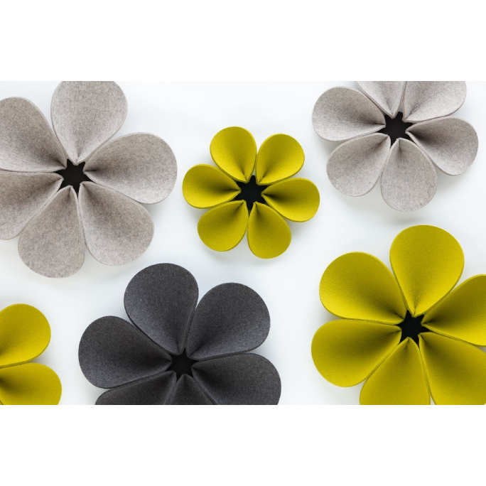 HeySIGN Silent Flower Akustikelement S Ø 36 cm x Tiefe 8 cm olive 24