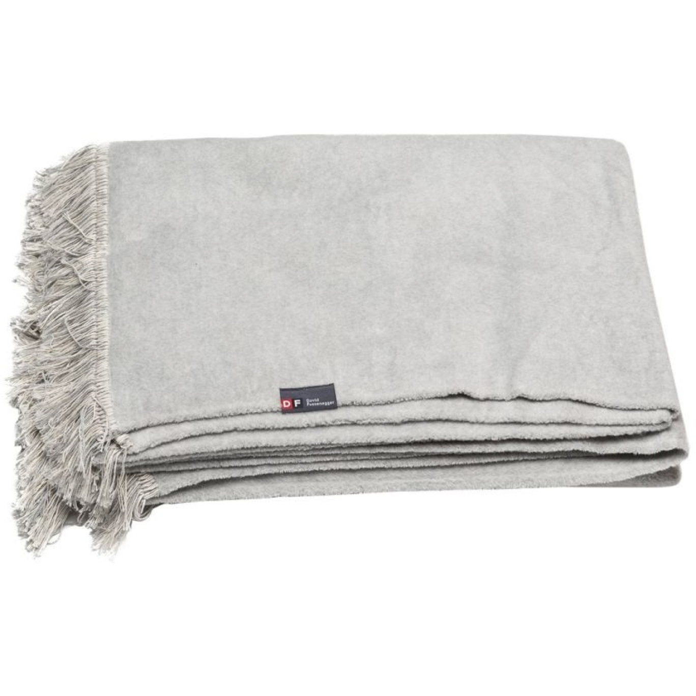 David Fussenegger Basic Uni mit Fransen Wohndecke 150x200 cm filz