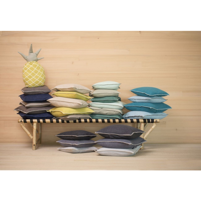 David Fussenegger SYLT Kissenhülle uni mit Zierstich 40x40 cm