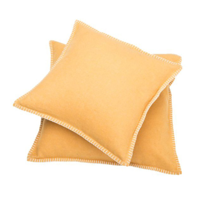 David Fussenegger SYLT Kissenhülle uni mit Zierstich 40x40 cm golden