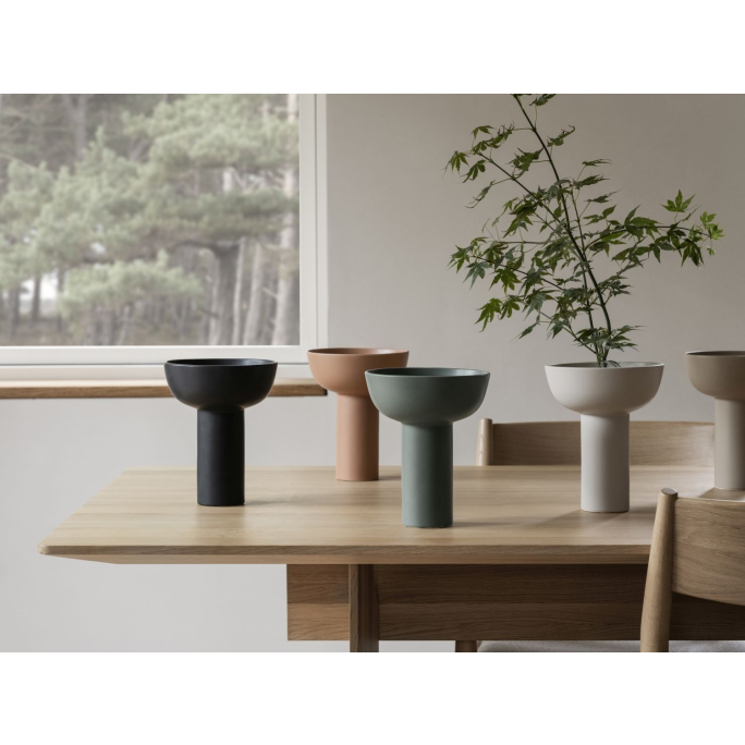 blomus MIYABI Vase Ø 17 cm - Höhe 21 cm - duck green online kaufen