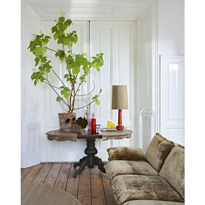 HK living Retro Sofa 2Sitzer 175x94x83 cm velvet corduroy aged gold