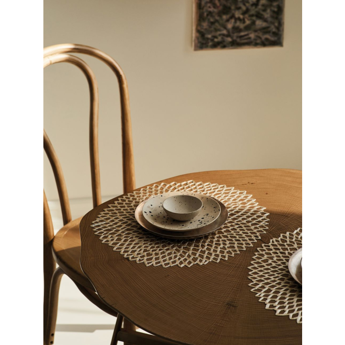 chilewich Pressed Vinyl Dahlia Rund Platzset 4erSet 4erSet 36x39