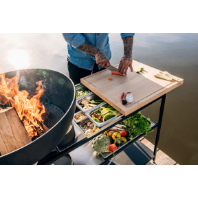 höfats FIRE KITCHEN mit BOWL 70 Plancha-Grillset 118x55x81 cm 