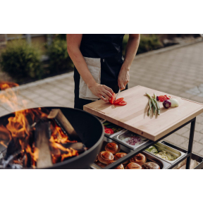 höfats FIRE KITCHEN mit BOWL 70 Plancha-Grillset 118x55x81 cm 