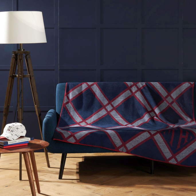 Tommy Hilfiger RIBBON SPIRIT Decke 150x200 cm - navy online kaufen 