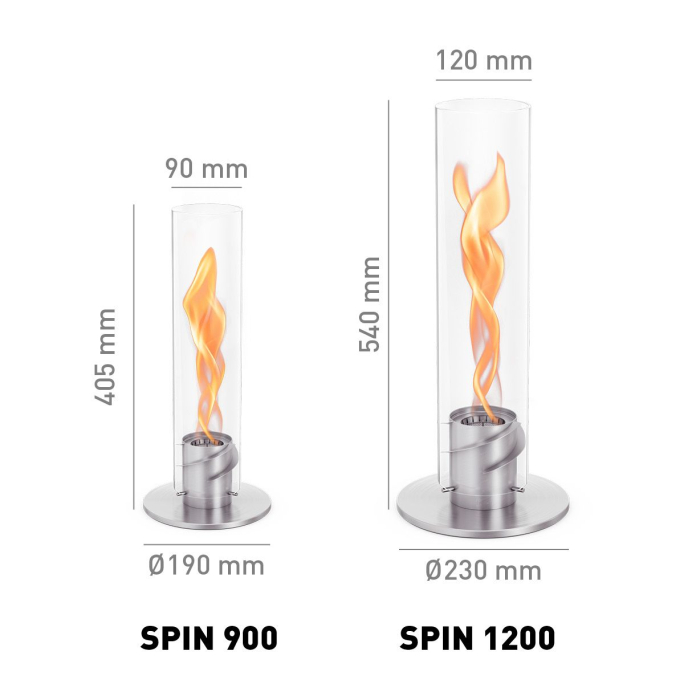 höfats SPIN 900 Tischfeuer 19x19x40,5 cm - silberfarben online kaufen