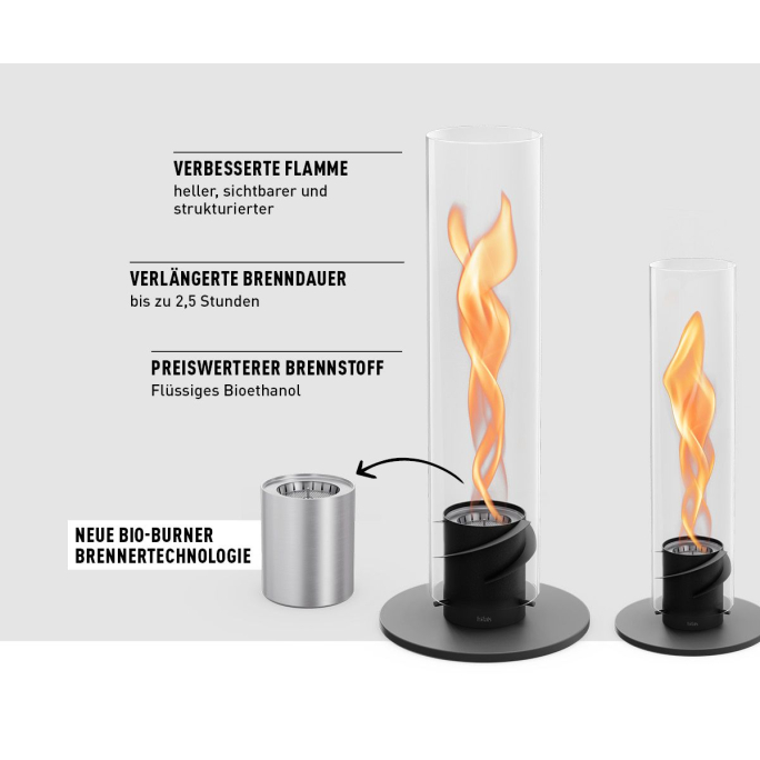 höfats SPIN 900 Tischfeuer 19x19x40,5 cm - silberfarben online kaufen